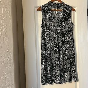 AB Studio Black & White Patterned Dress